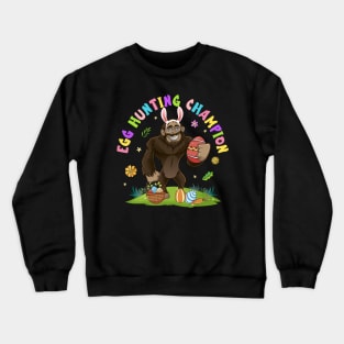 Egg Hunting Champion Funny Bigfoot Bunny Easter Day Crewneck Sweatshirt